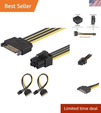 Secure 6 Pin to SATA Power Adapter 8 Inch for Stable Video Card Performance