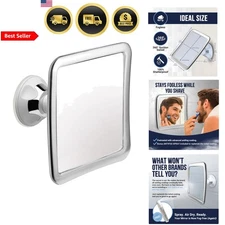 Fogless Shower Mirror for Shaving Anti Fog Swivel 6.3 Inch Chrome
