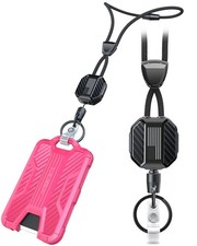 LIUGX Retractable Breakaway Lanyards for ID Badges Holder Keys, Carbon Fiber-...
