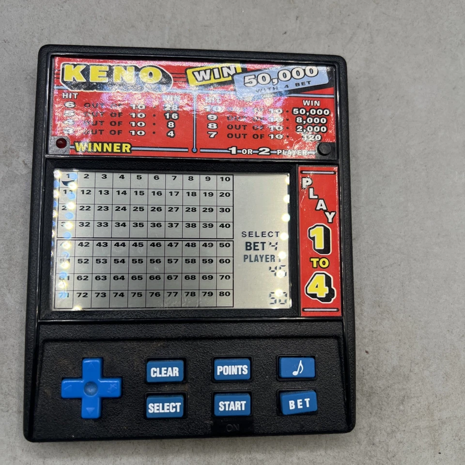 Radica KENO Electronic Hand Held Game Model No. 1480 Vintage - Image 2 of 4