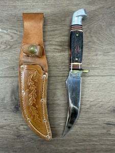 WESTERN KNIVES H39 FIXED BLADE HUNTING KNIFE WITH SCABBARD MADE IN U (WCP036169)