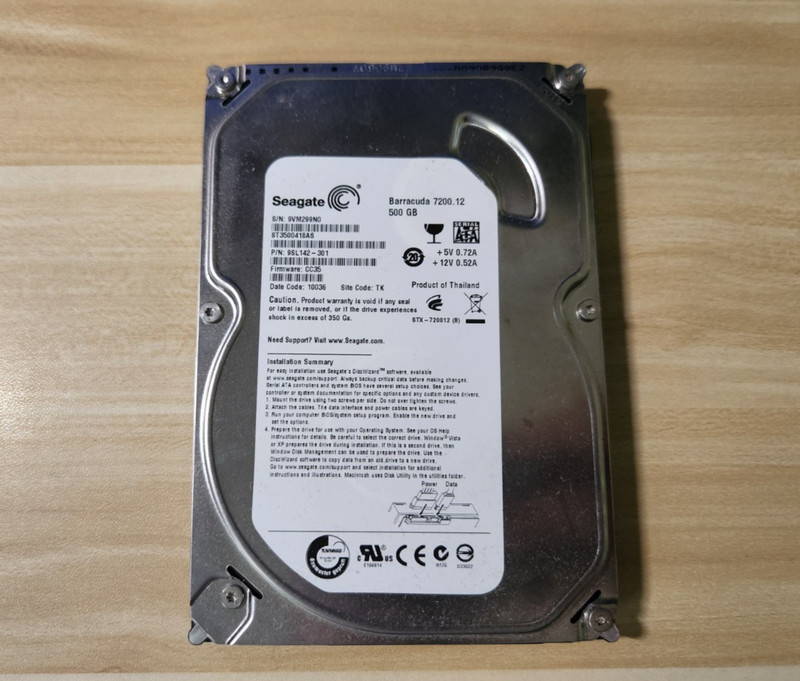 SEAGATE 9SL142-301 ST3500418AS 500GB 16MB 3Gbps SATA 3.5" HDD