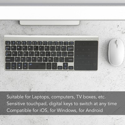 2 4G Wireless Tastatur Touchpad 2 In 1 Wireless Tastatur Mit Empfindlichem DON