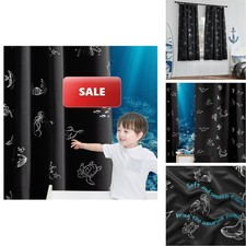 Vangao Kids Curtains Boys Bedroom Kids Blackout Curtains 63 Inch Length Ocean