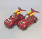 Matchbox Lesney Superfast No11 VW FLYING BUG 2x lot " SQUARE & HEART " LABEL'S