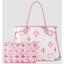 Louis Vuitton By the Pool Monogram Giant Neverfull MM Tote Rose Pink 2023