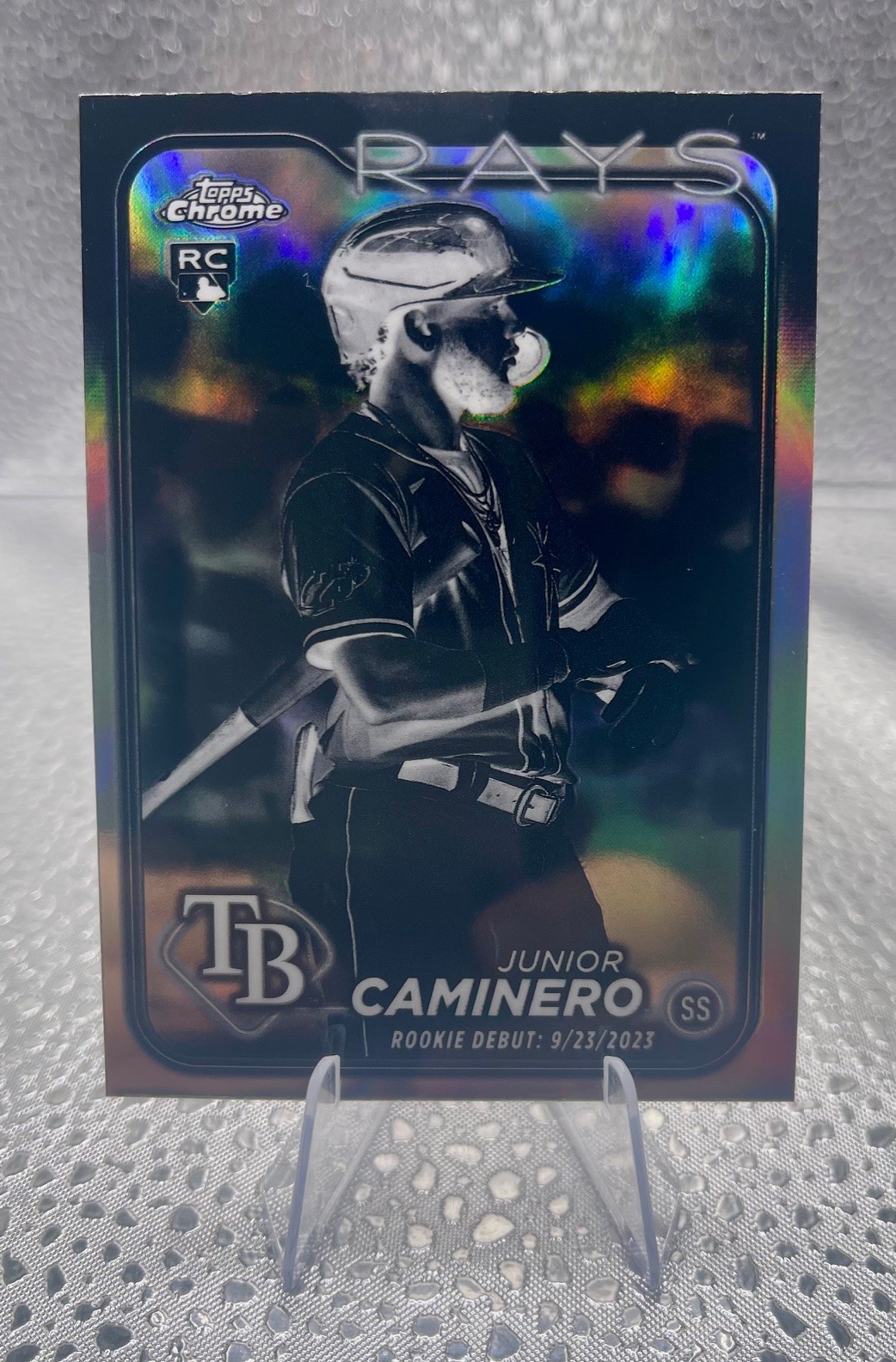 Junior Caminero 2024 Topps Chrome Update #USC193 Negative Refractors Rays