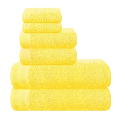 Ultra Soft 6 Pack Cotton Towel Set Bath Hand Wash Towels Quick Dry Hot Pink