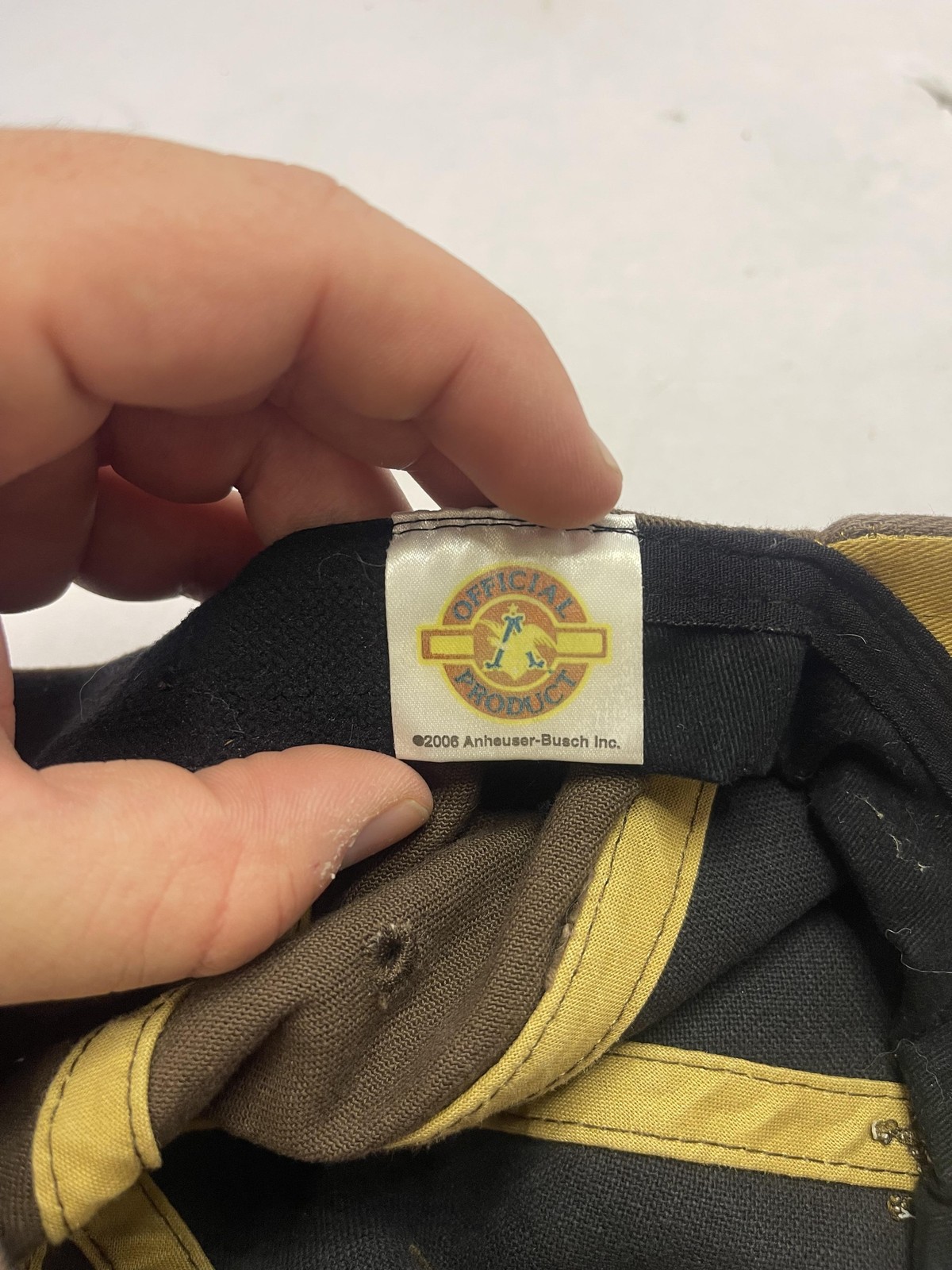 Budweiser Hat Cap Strap Back Brown Distressed Emb… - image 5