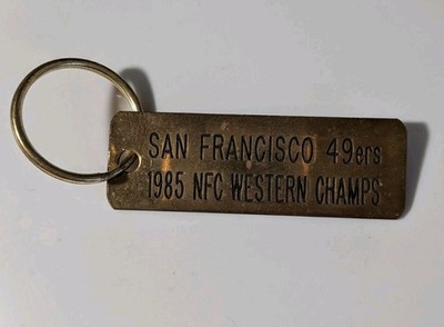 NFL SF 49ers Forty-Niners NFC Western Champs Vintage Gold Key Chain