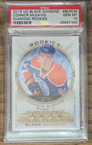2015 UD Black Diamond Connor McDavid #BDRCM /99 PSA 10