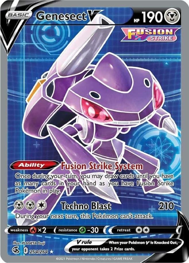 1x Genesect V | SWSH08: Fusion Strike | 254/264 | UR | Holofoil | NM | Pokemon