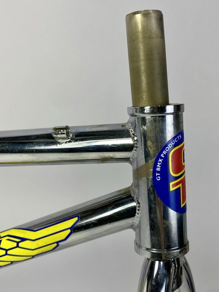 Juego de cuadro de carrera GT Mach One Mini Jr 1997 Old Mid School BMX cromado años 90 original Foto 3 de 4
