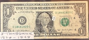 1820-1848 Tombstone/Odometer/Misaligned Borders Error Note (Serial #18481820)