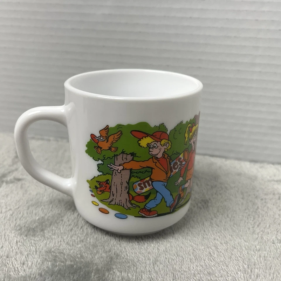 Raro Arcopal Francia Smarties Leche Vidrio Taza de Café Taza Hansel Gretel De Colección Foto 2 de 4