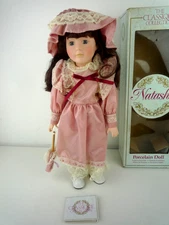 VINTAGE 1988 THE CLASSIQUE COLLECTION 16" PORCELAIN DOLL NATASHA WITH BOX