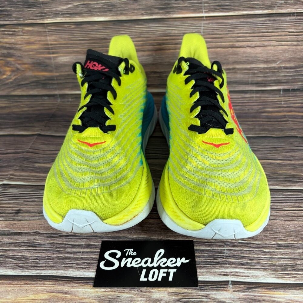 Hoka One One Mach 5 Men's Yellow Blue Athletic Running Shoes Size 11.5 thumbnail 2