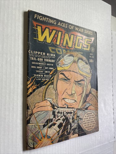 Wings Comics #28 Fiction House 1942 Missing Centerfold - Bild 2 von 6