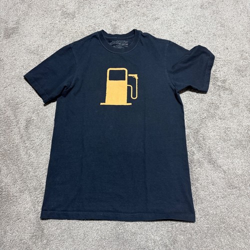 Patagonia, Patagonia Mens Small Black Organic Cotton Gas Pump Graphic T-Shirt Made in USA