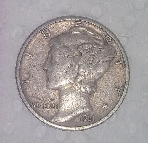 1931-S  Mercury Dime , 90% Silver Coin In Fine To Veryfine Condition