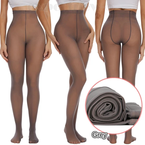 Medias de cintura alta Mujeres Pantys translúcidos falsos Medias térmicas - Bild 13 von 23