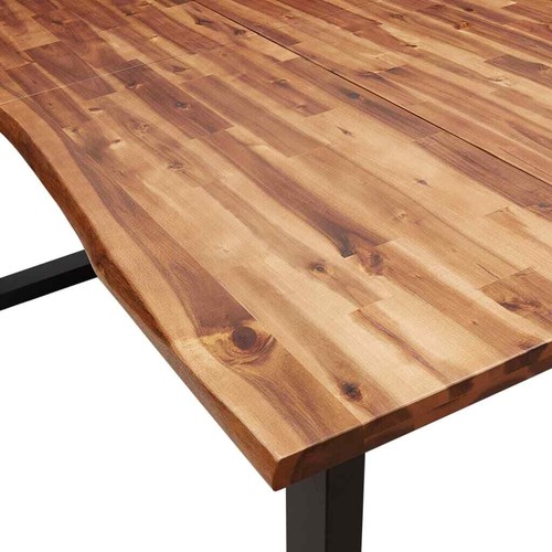 Solid Acacia Wood Dining Table Industrial Rustic Timber Kitchen Desk Rectangl... - Picture 7 of 10