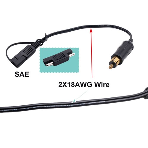 Cable conector adaptador de batería DIN Hella Powerlet para motocicleta BMW - Imagen 4 de 12