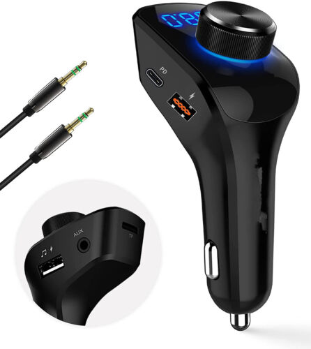 Bluetooth FM Transmitter for Car, Bluetooth 5.0 Car Adapter,MP3 Player Wireless