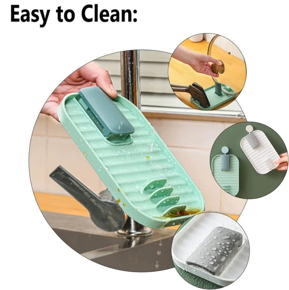 Versatile Kitchen Spoon & Lid Organizer – Anti-Mess Stand for Utensils & Pot Lid - Image 2 of 4