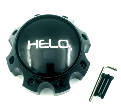 Helo Gloss Black Center Cap 6.75'' 8 Lug for HE878 HE879 HE900 HE901 HE904