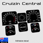 <!--F#f_0-->Plastic BLACK DECALS for Holden Kingswood HQ GTS gauge speedo sticker decal<!--F/-->