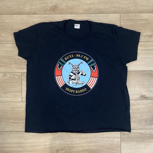KUYI Radio Station Grafik T-Shirt Damen Gr. 2X Kurzarm Rundhals Gothic - Bild 1 von 4