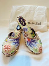 MISSONI MARE Canvas Floral Clog Mules - size 35