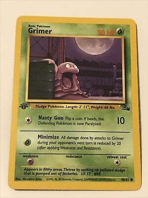 Pokemon Portuguese 1st Edition 48/62 Grimer Fossil