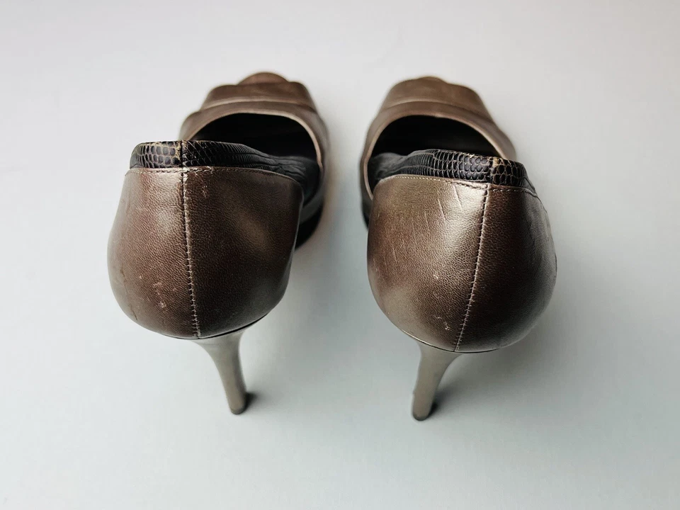 BCBGMAXAZRIA Mujer Clásico Sin Cordones Punta Abierta Tacones Altos Talla 10B Foto 3 de 4