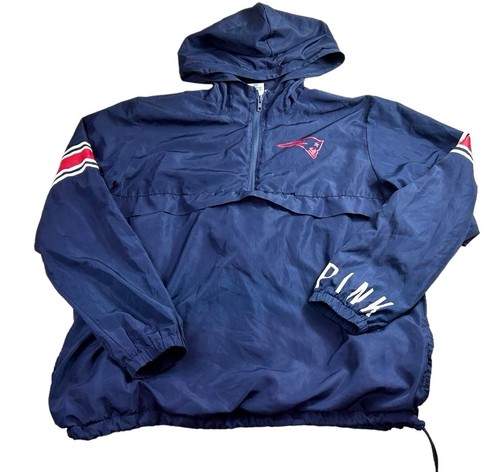 New England Patriots Victoria's Secret ROSA Sudadera con Capucha Talla Pequeña Pullover Chaqueta Azul Marino - Imagen 9 de 11