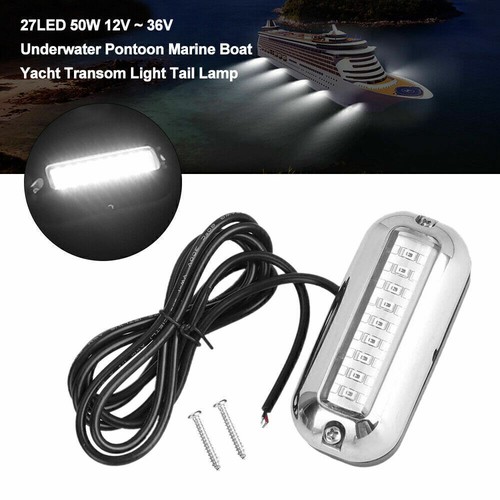 1/2x 27/42LED Boat Underwater Marine Transom Lights 316 Stainless Steel Pontoon - Picture 6 of 21