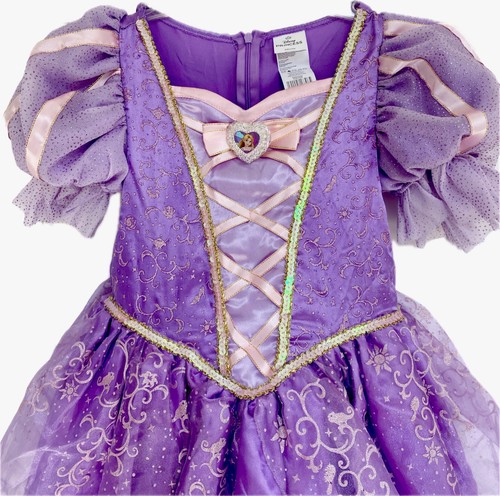 Disney Brand Girl’s Princess Rapunzel Dress Pretend Play Dress Up Costume Sz 5/6 - Picture 2 of 5