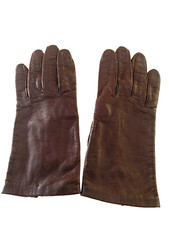 FOWNES Brown Genuine Leather 100 Antron Lining Women's Driving Gloves Size 7.5
