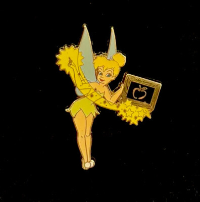 DISNEY SHOPPING TINKER Bell with Chalk Board Apple Back to School Pin Rare LE