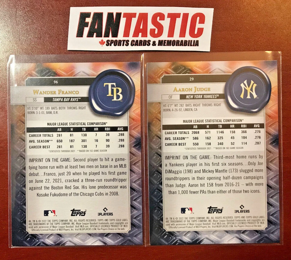 2022 Topps Gold Label Class 1 BLACK Parallel card YOU PICK #1-100 inc RC etc - Image 2 of 2