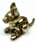 Set of 8 pewter miniatures. a bull,gecko,seal,kangaroo,hippo,giraff,camel&turkey — photo 8