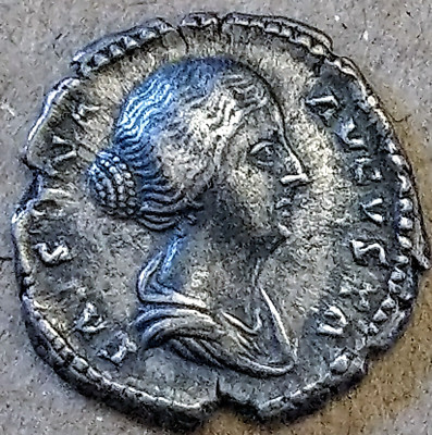 RÖMISCHE MÜNZE SILBER DENAR VON FAUSTINA II, FRAU VON MARCUS AURELIUS. O##2.10