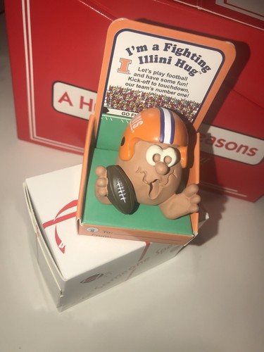 "I'm a Fighting Illini Hug" - Figurina da collezione The Hug Factory nuova con scatola regalo - Foto 4 di 7