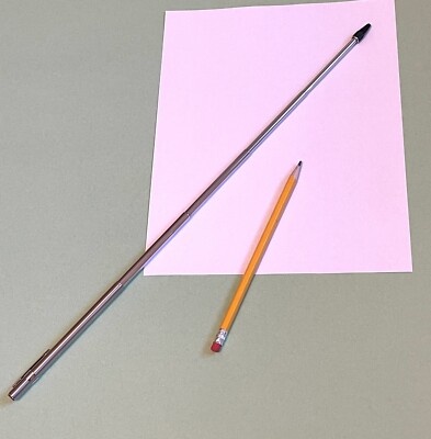 Vintage Stainless Steel Pen Pointer Telescoping 5.5'' to 18'' with Pocket Clip