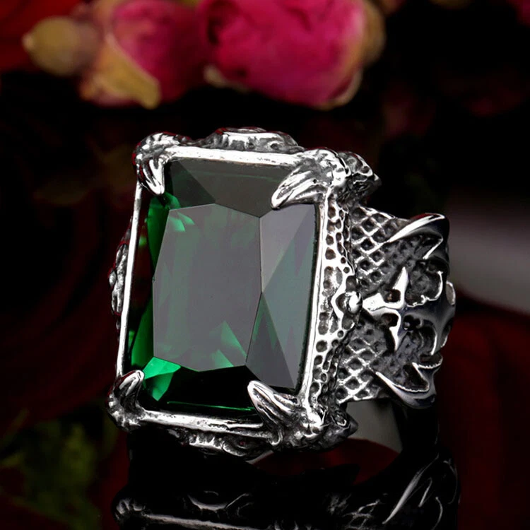 Из нержавеющей стали мужской женщин Berserker CZ камень кольцо для мужчин размер 7-13 - Изображение 4 из 4