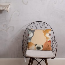 Cute and Cuddly Puppy Design Pillow - Perfect for Dog Lovers and Home Decor