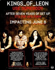 2008 Kings Of Leon "Use Somebody" Song Release Music Industry  Promo Reprint Ad