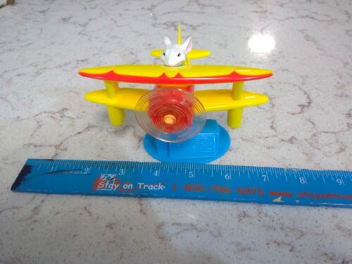 2002 Wendy's Kids Meal Toy Stuart Little 2 Mouse in Airplane WITH STAND