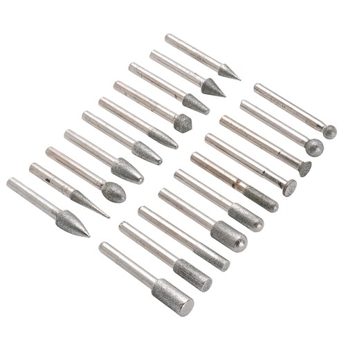 Brocas de pulido de diamante de 6 mm de grano 120 20 piezas para piedra, vidrio, cerámica, talla, pulido - Imagen 3 de 13
